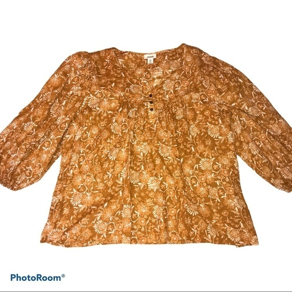 A.N.A  Floral Peasant Boho Blouse Woman’s Size  XXL - Picture 1 of 5